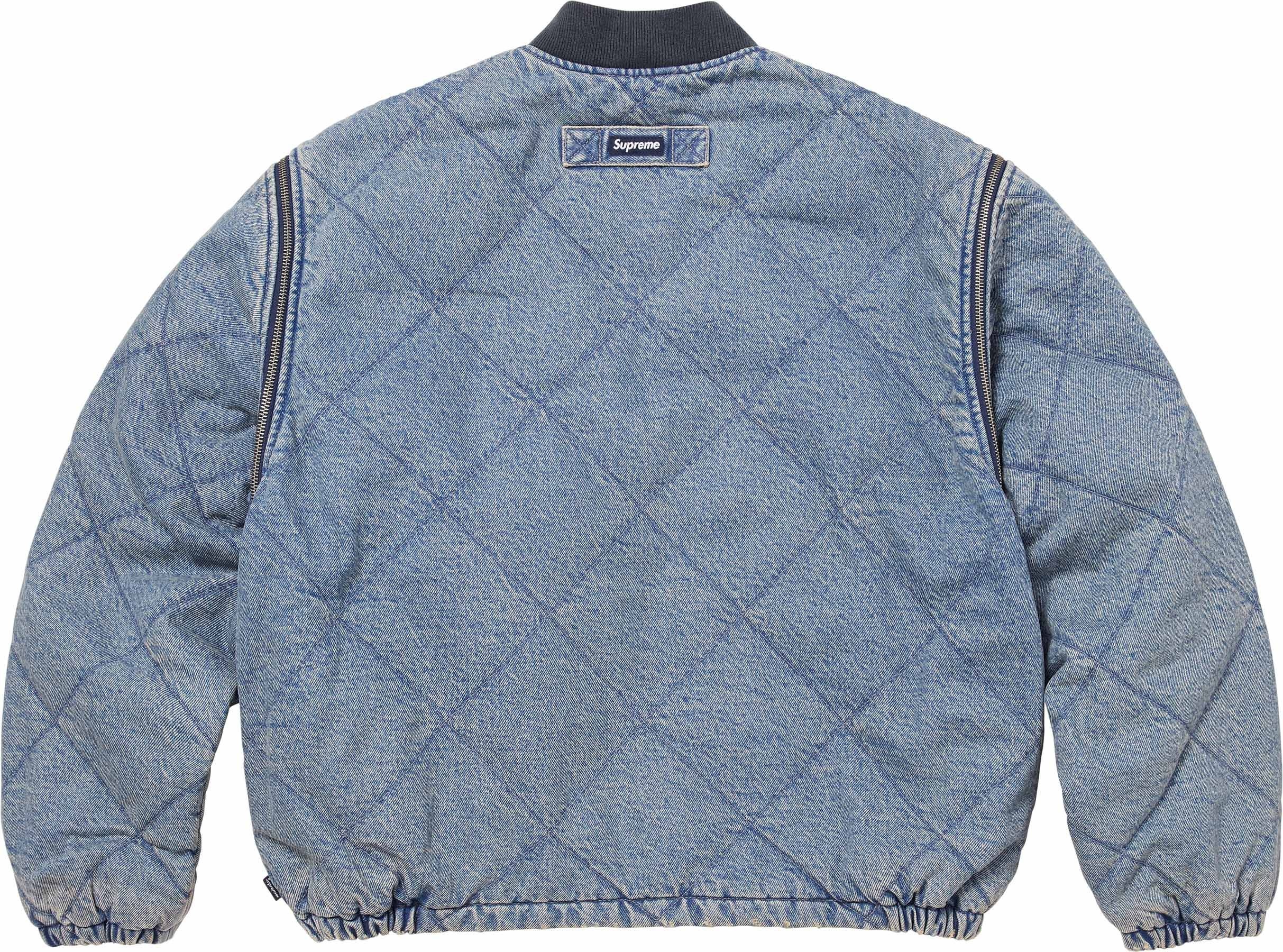 Zip-Off Sleeve Quilted Bomber Jacket view 12